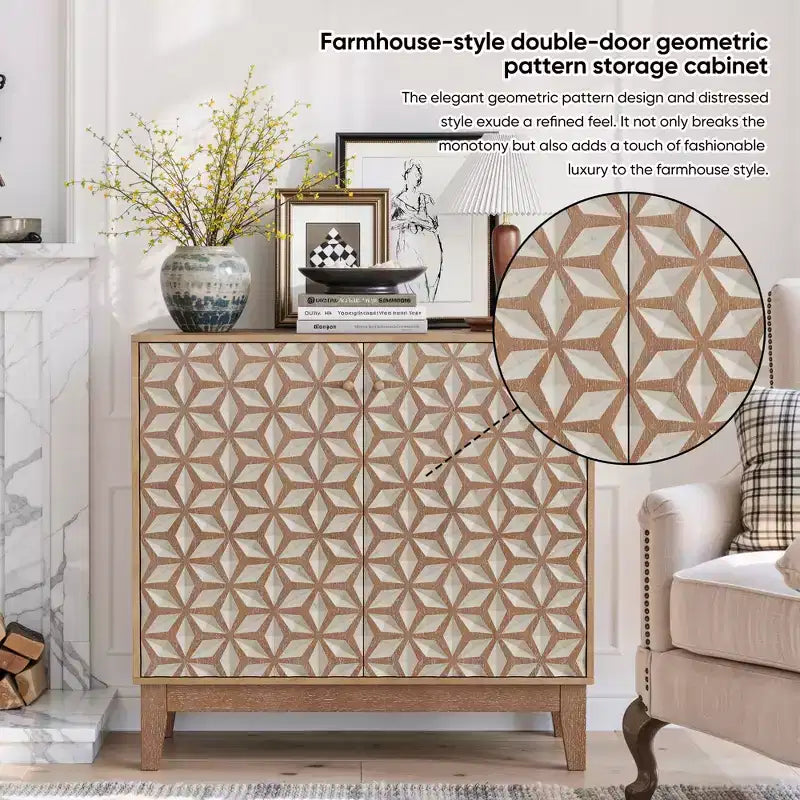 Buffet à motifs géométriques
