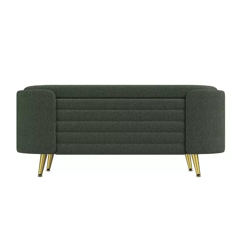 Banc de rangement au pied du lit, banc de rangement d'entrée ovale
