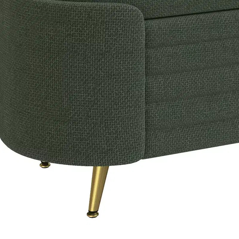 Banc de rangement au pied du lit, banc de rangement d'entrée ovale