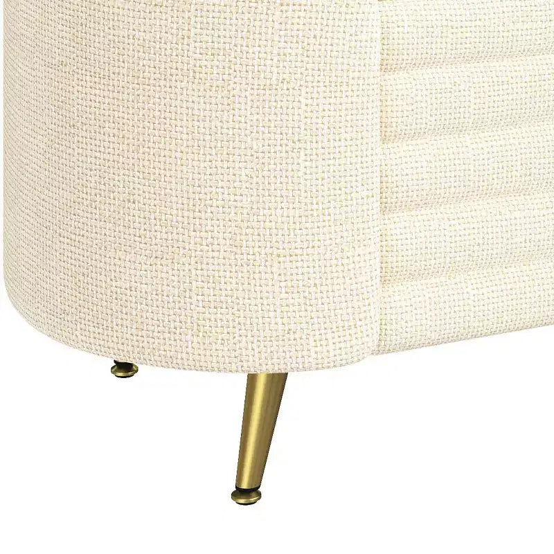 Banc de rangement au pied du lit, banc de rangement d'entrée ovale