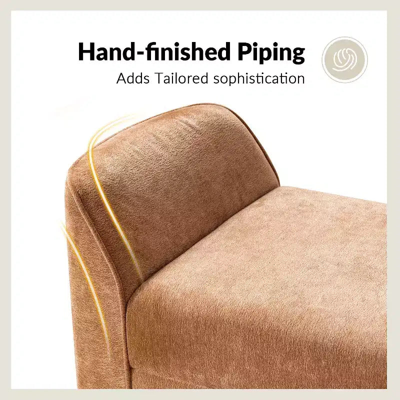 Banc moderne avec tissu chenille