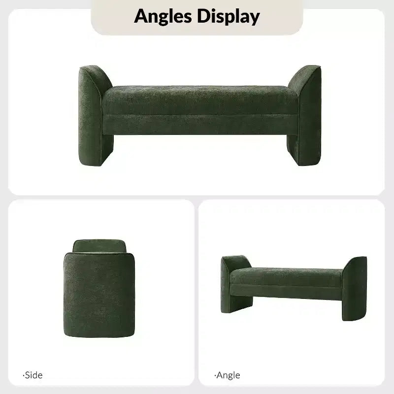 Banc moderne avec tissu chenille