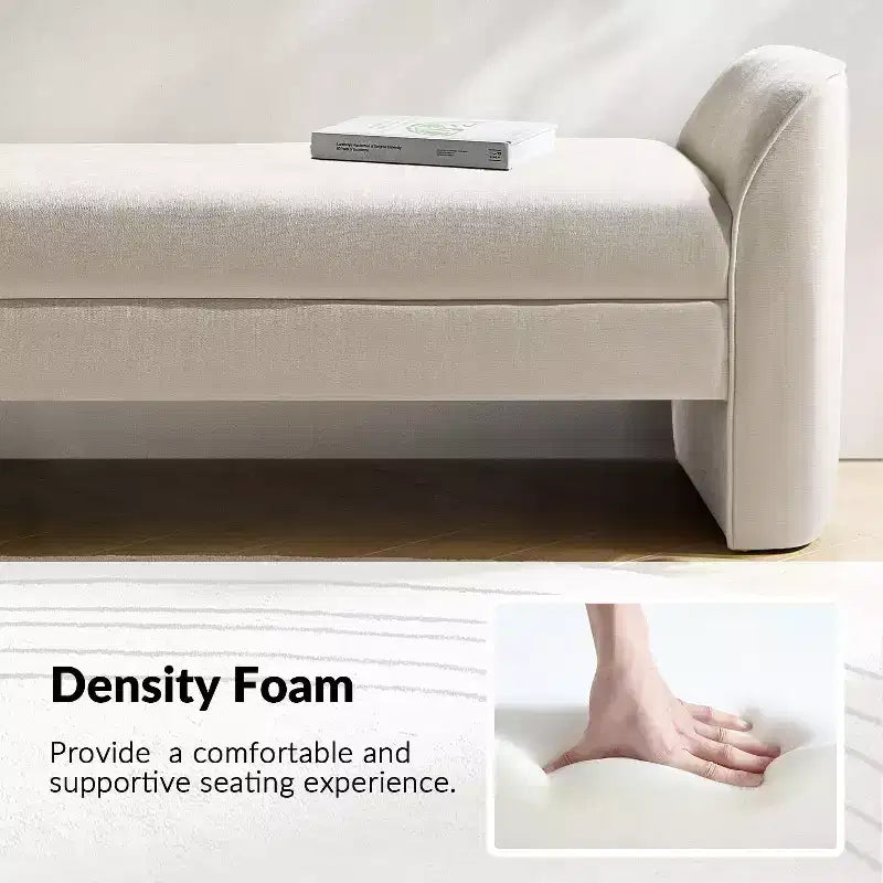 Banc moderne avec tissu chenille
