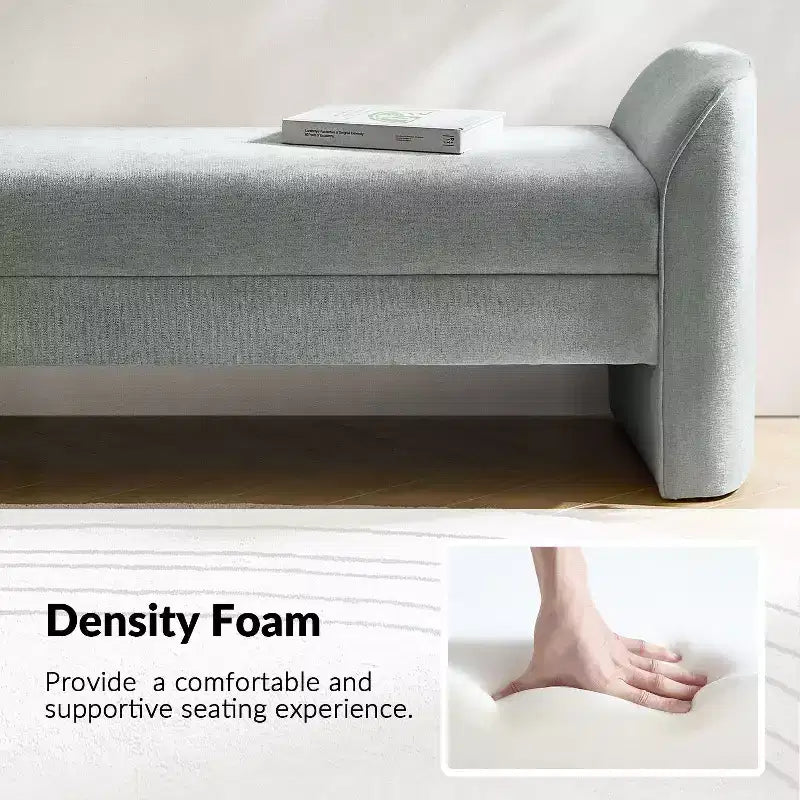 Banc moderne avec tissu chenille