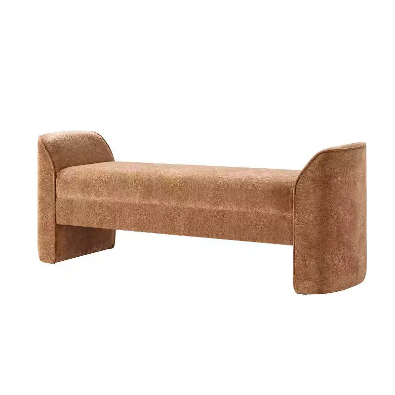 Banc moderne avec tissu chenille