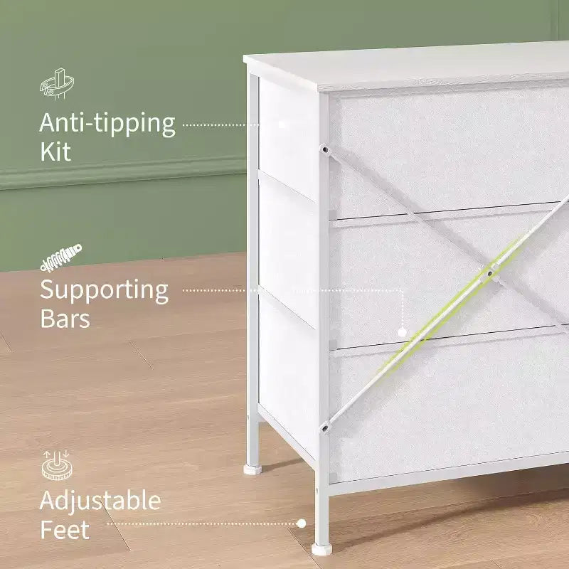 Meuble TV, Meuble de rangement console média à cadre métallique