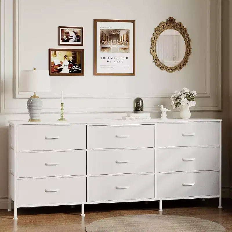 Meuble TV, Meuble de rangement console média à cadre métallique