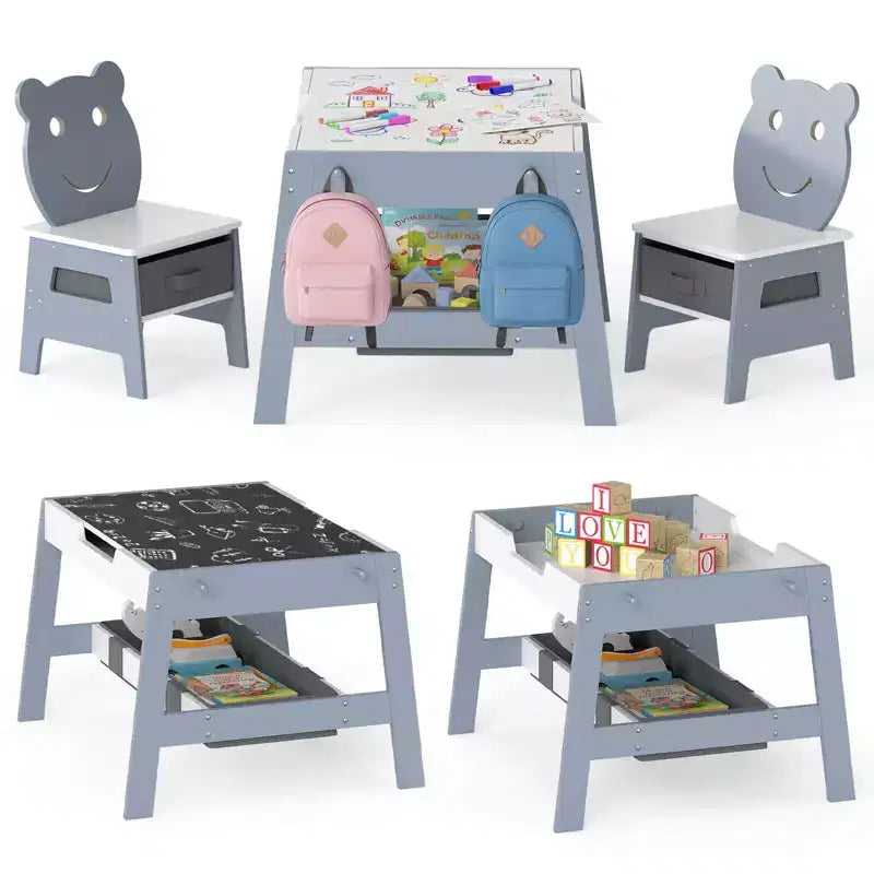 Bureau et chaise 5-en-1 pour enfants