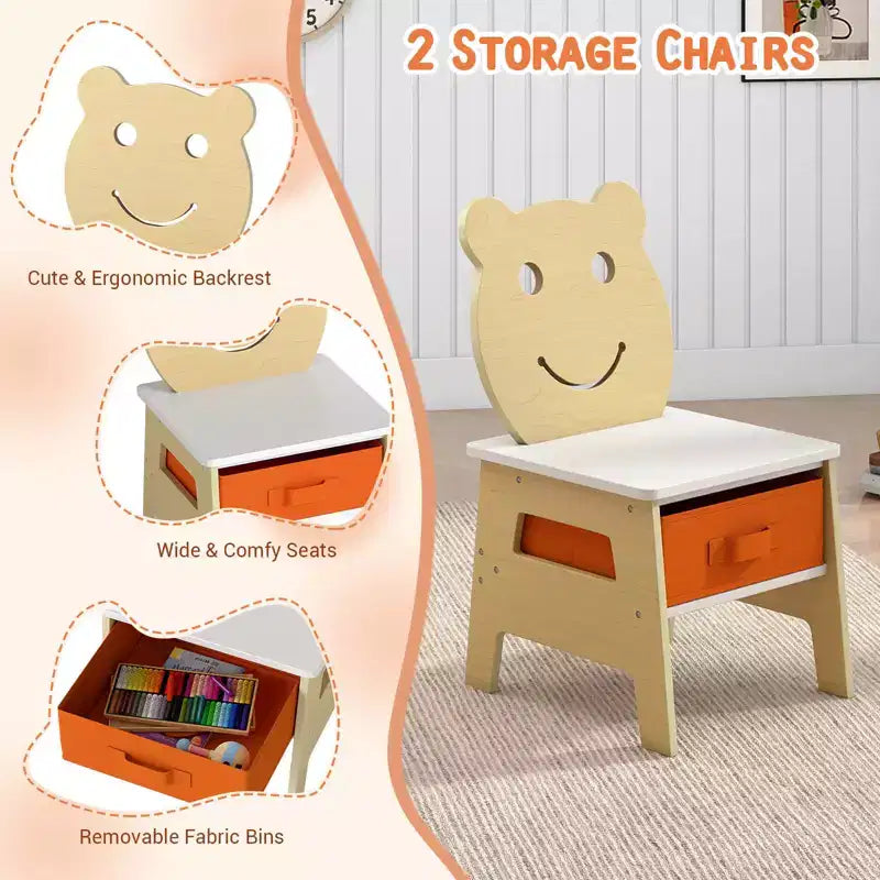 Bureau et chaise 5-en-1 pour enfants
