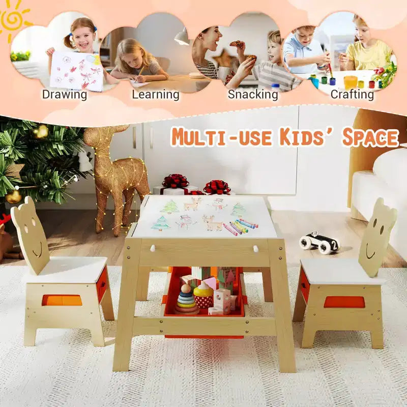 Bureau et chaise 5-en-1 pour enfants