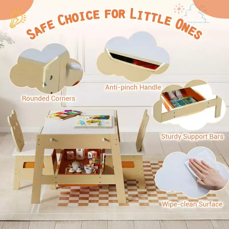 Bureau et chaise 5-en-1 pour enfants