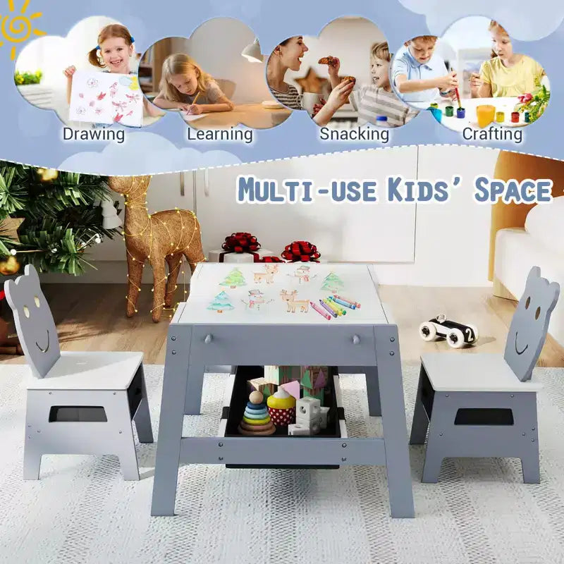 Bureau et chaise 5-en-1 pour enfants