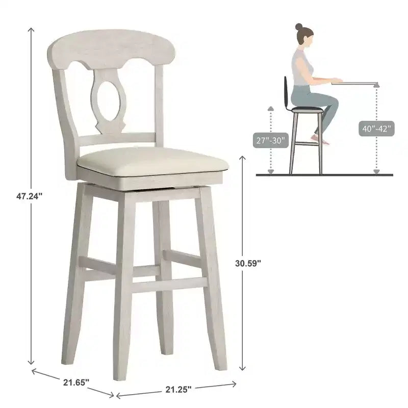 Tabouret de bar pivotant avec dossier