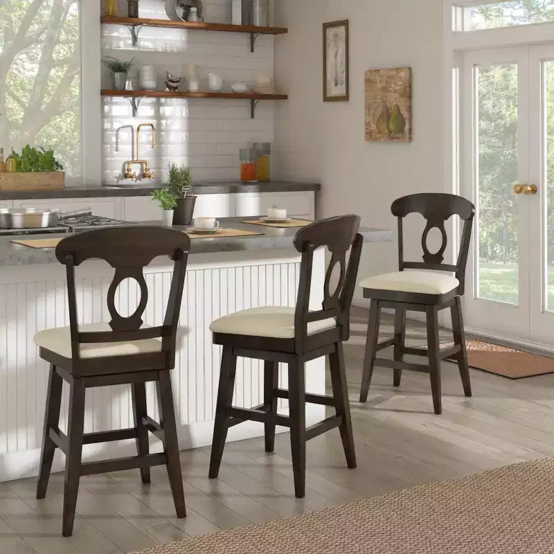 Tabouret de bar pivotant avec dossier