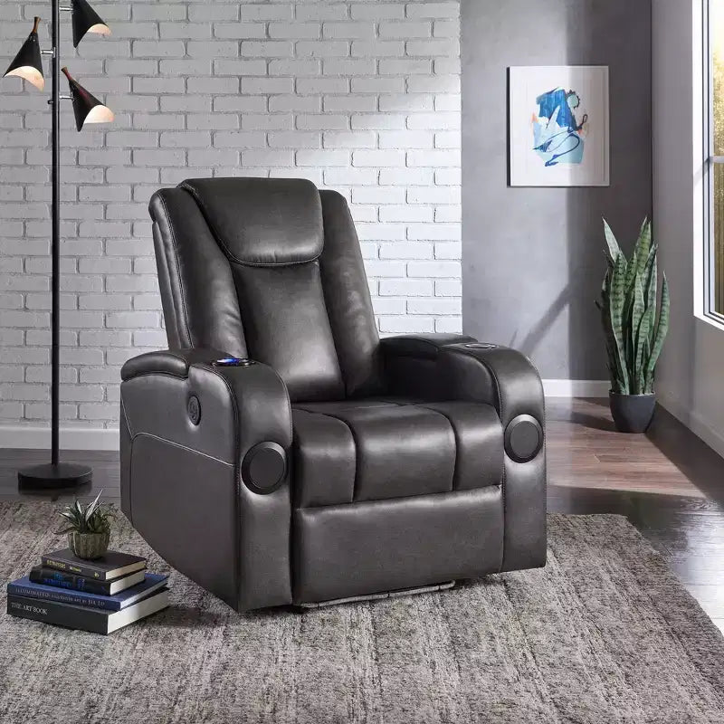 Fauteuil avec chargeur USB/sans fil et haut-parleur