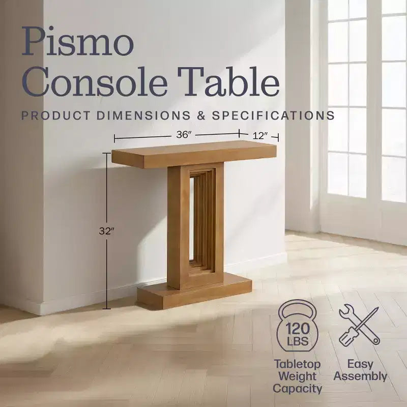 Console en bois massif 36 pouces