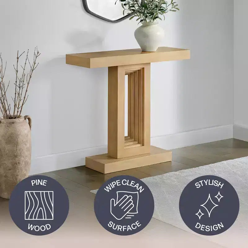 Console en bois massif 36 pouces