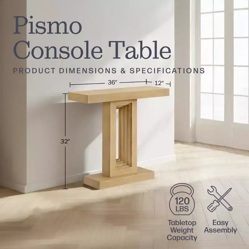 Console en bois massif 36 pouces