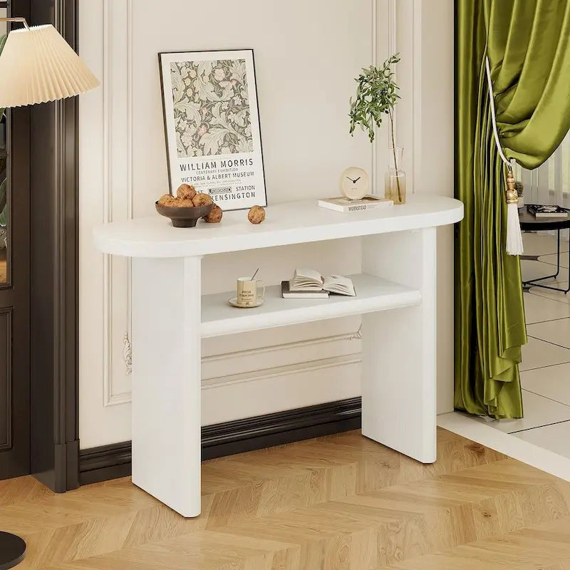 47.80 Modern Wooden Console Table with Shelf