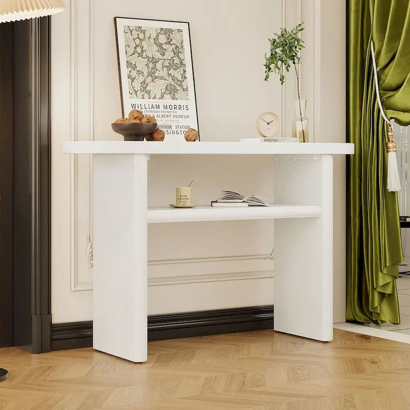 47.80 Modern Wooden Console Table with Shelf