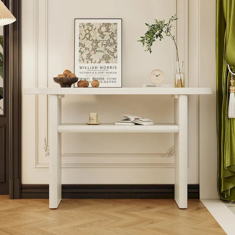 47.80 Modern Wooden Console Table with Shelf