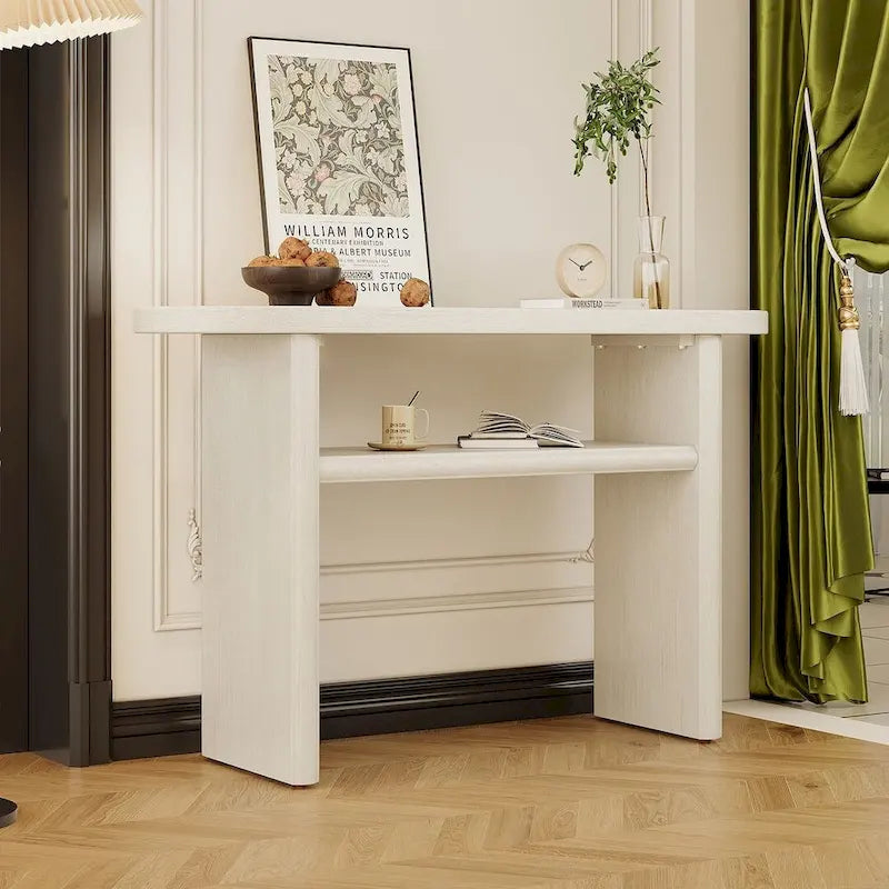 47.80 Modern Wooden Console Table with Shelf