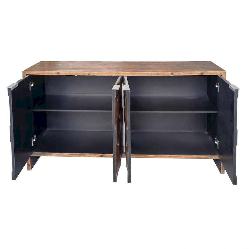 Accent Cabinet 4 Door Wooden Cabinet Sideboard Buffet Server Cabinet Storage Cabinet, for Living Room, Entryway, Hallway