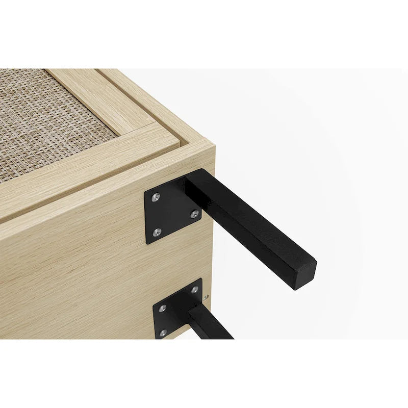 Rattan 3 Door Shoe Rack