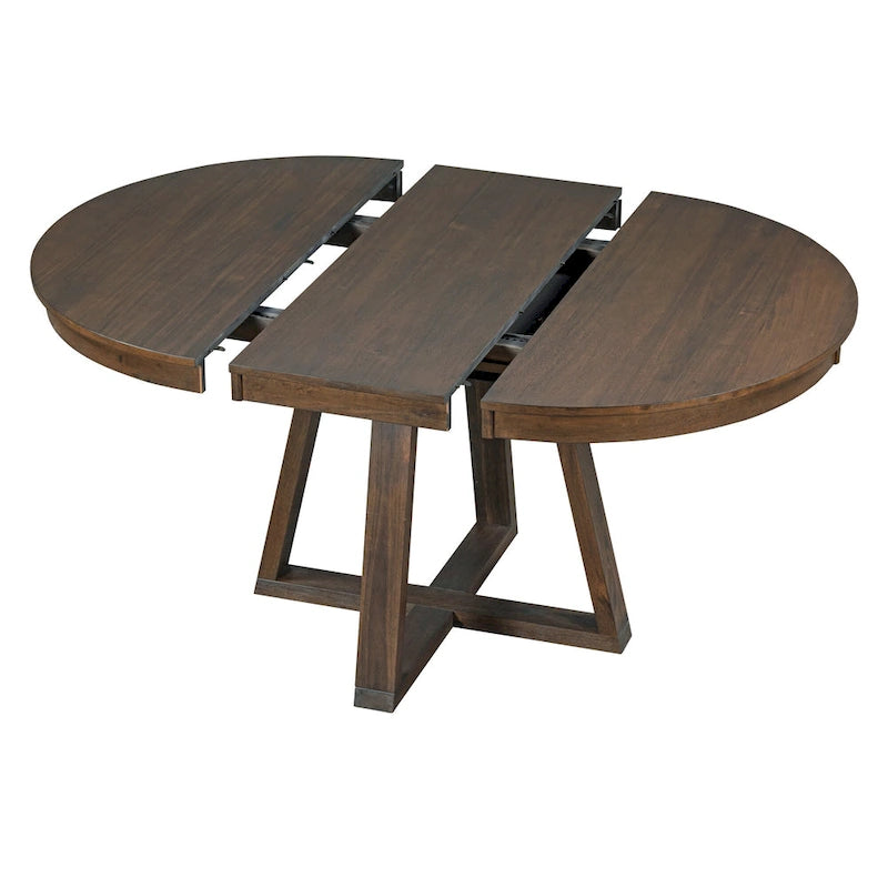 Multi-Function Dining Table and Chair Sets Farmhouse Kitchen Dining Table Sets with Removable Folding Plates Cross-Shaped Legs