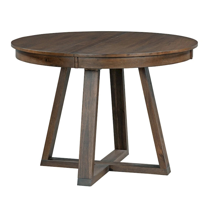 Multi-Function Dining Table and Chair Sets Farmhouse Kitchen Dining Table Sets with Removable Folding Plates Cross-Shaped Legs