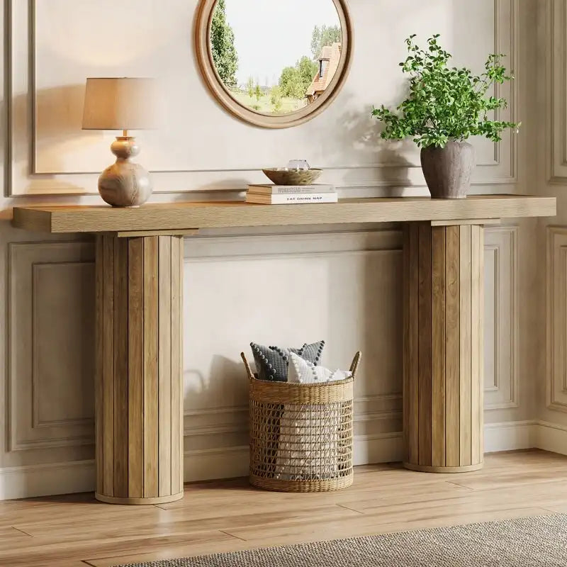 63 Inches Long Console Table for Entryway Hallway Living Room