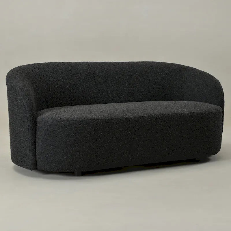 KINWELL Sherpa Upholstered Loveseat Boucle Sofa Couch, 68W