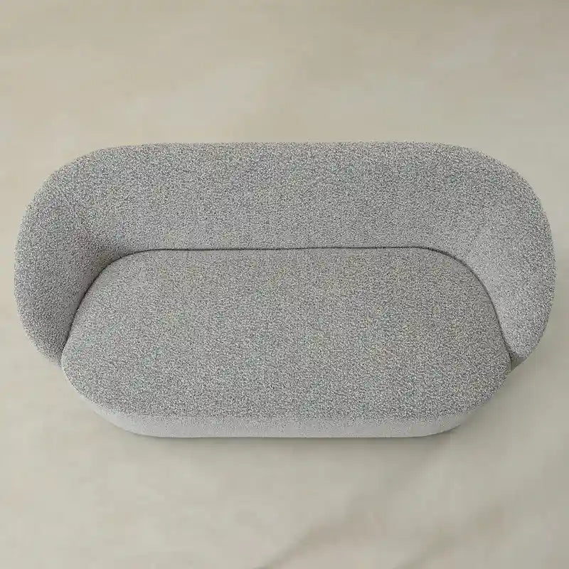 KINWELL Sherpa Upholstered Loveseat Boucle Sofa Couch, 68W
