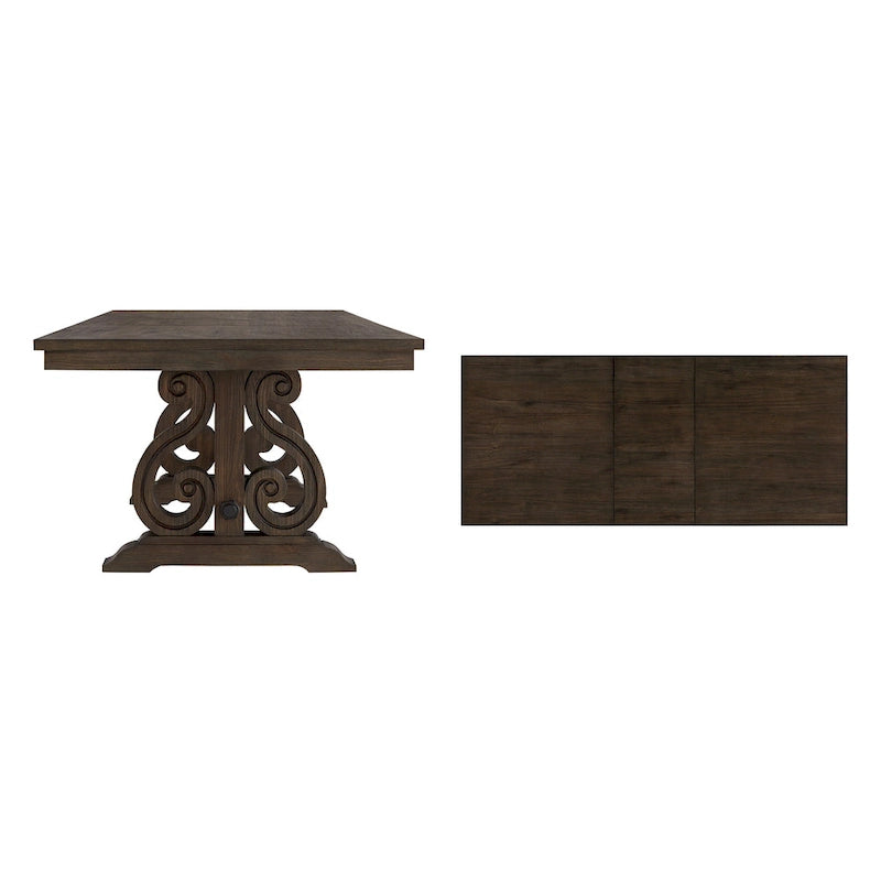 Vikos Wood Extendable Dining Table - Brown