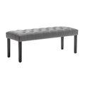 Porthos Home Gil Fabric Upholstered Accent Bench with Rubberwood Legs