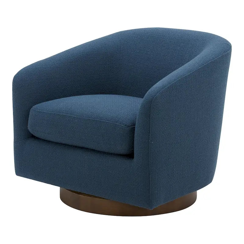 Aurelle Home Modern Upholsted Swivel Barrel Chair