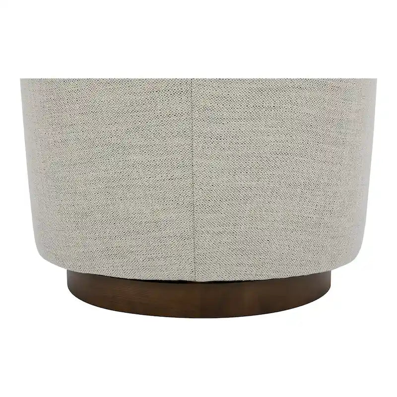 Aurelle Home Modern Upholsted Swivel Barrel Chair