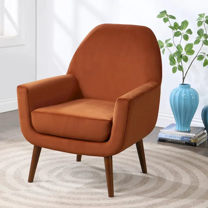 Adrian Mid-Century Velvet Arm Chair by Greyson Living