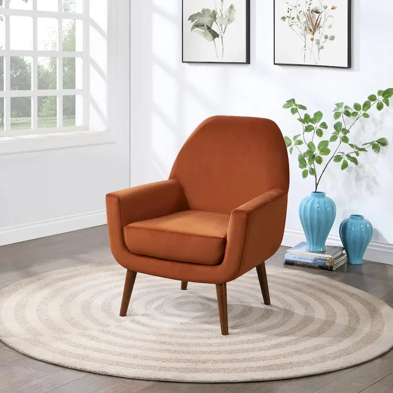 Adrian Mid-Century Velvet Arm Chair by Greyson Living