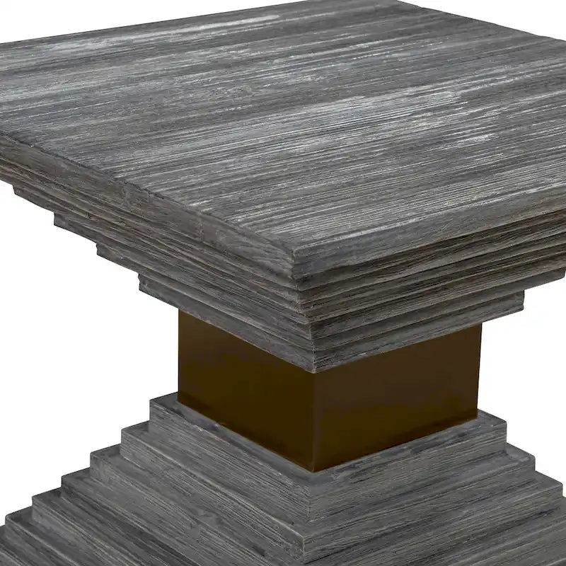Uttermost Andes Wooden Geometric Accent Table - 22 W X 18 H X 22 D (in)