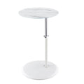 End Table with Height Adjustable Marble Textured Top