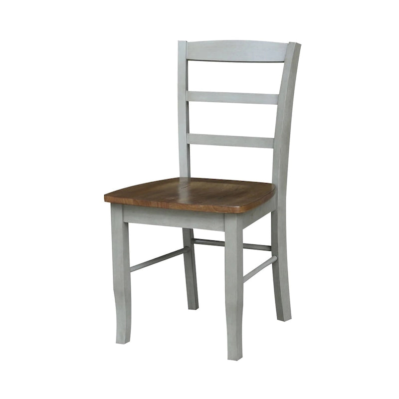 36 Round Top Pedestal Extendable Table With 12 Leaf and Madrid Chairs
