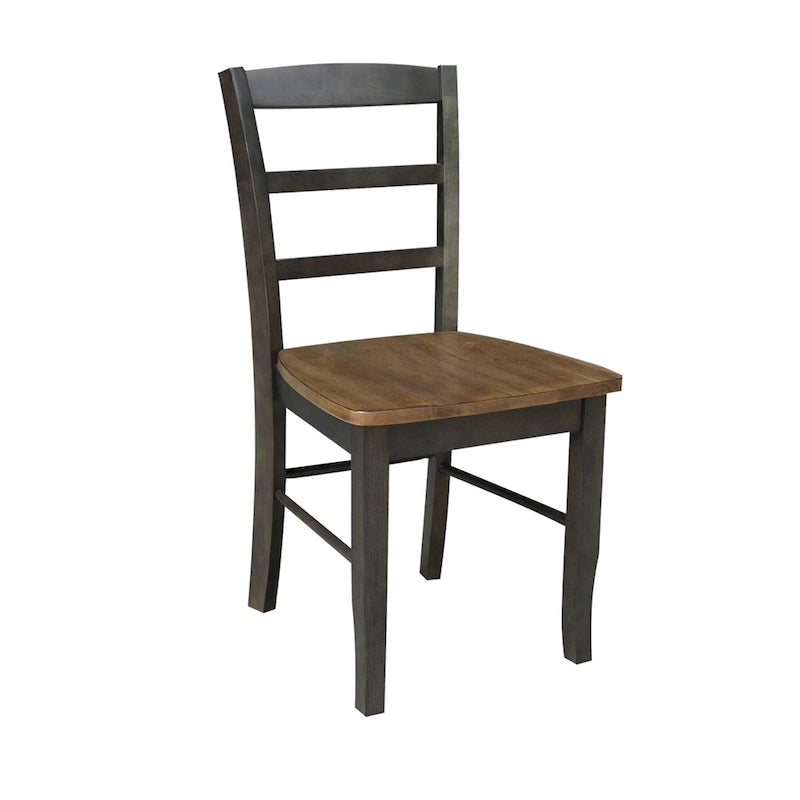 36 Round Top Pedestal Extendable Table With 12 Leaf and Madrid Chairs