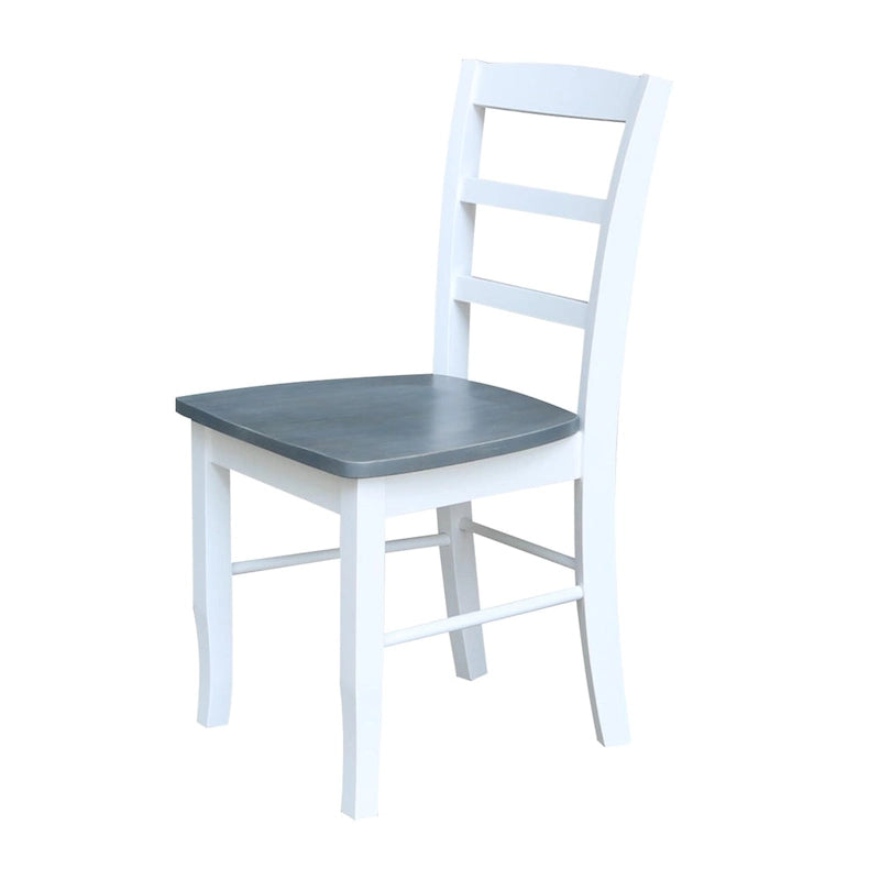 36 Round Top Pedestal Extendable Table With 12 Leaf and Madrid Chairs