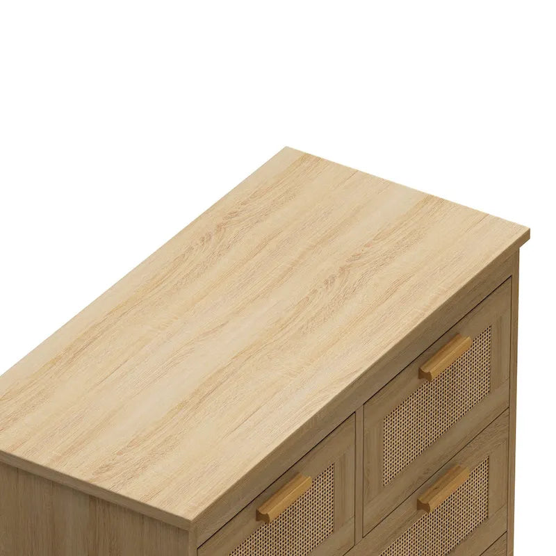 4 Drawers Rattan Cabinet,for Bedroom,Living Room,Dining Room,Hallways