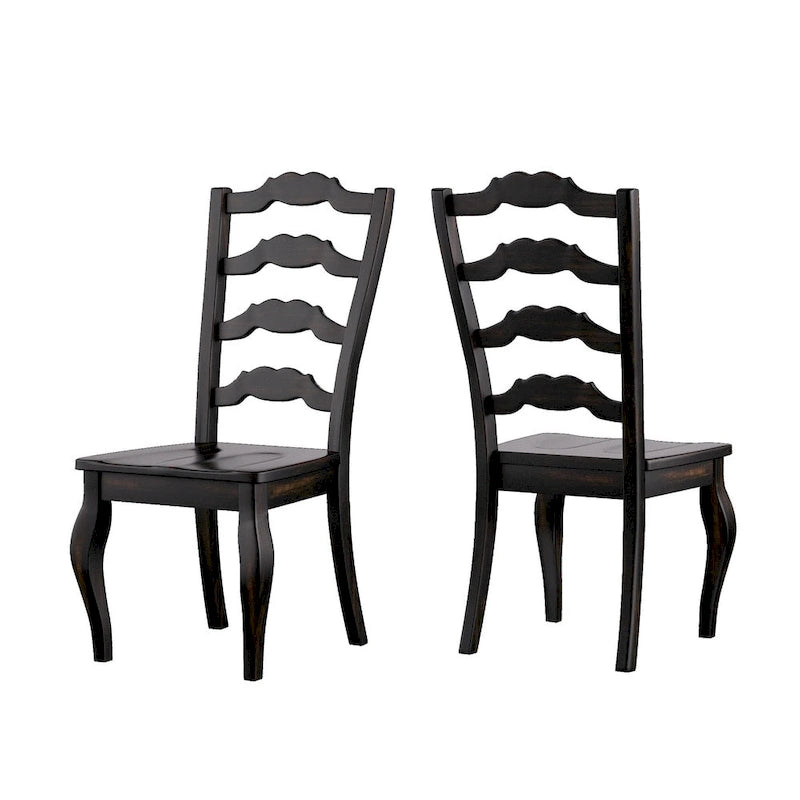 Eleanor Oak Round Solid Wood Top Ladder Back 5-piece Dining Set by iNSPIRE Q Classic