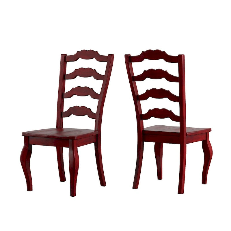 Eleanor Oak Round Solid Wood Top Ladder Back 5-piece Dining Set by iNSPIRE Q Classic