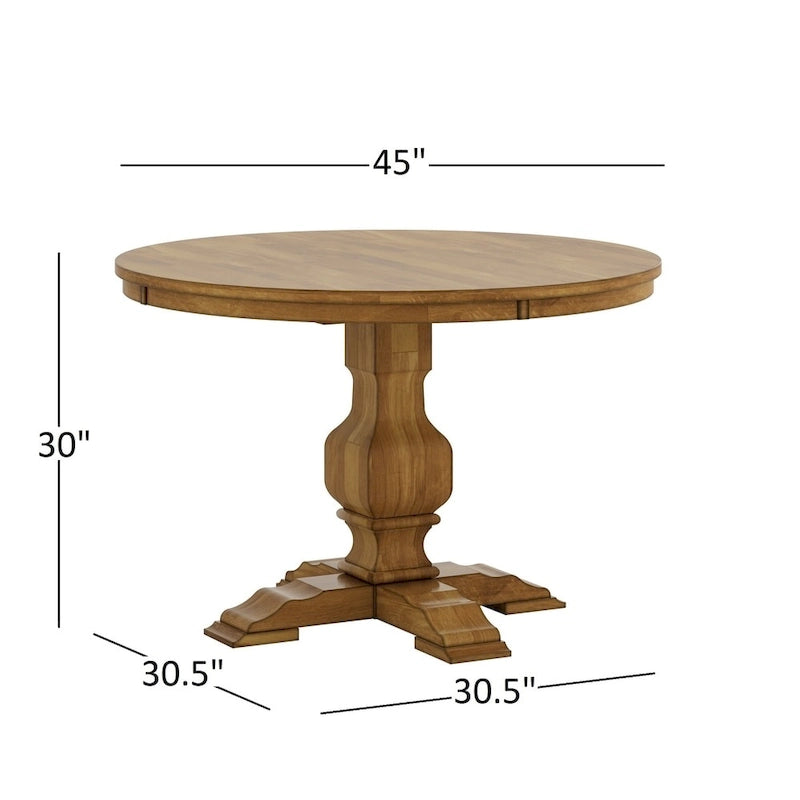 Eleanor Oak Round Solid Wood Top Ladder Back 5-piece Dining Set by iNSPIRE Q Classic