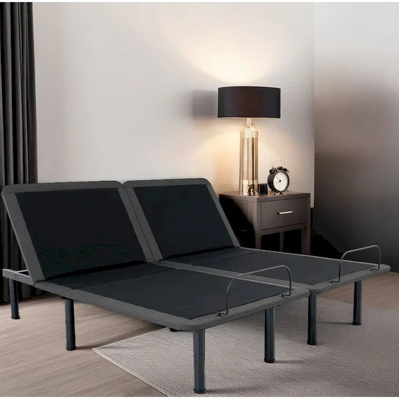 Bridgevine Home Quick Assembly Adjustable Bedframe with Voice Activated Controls