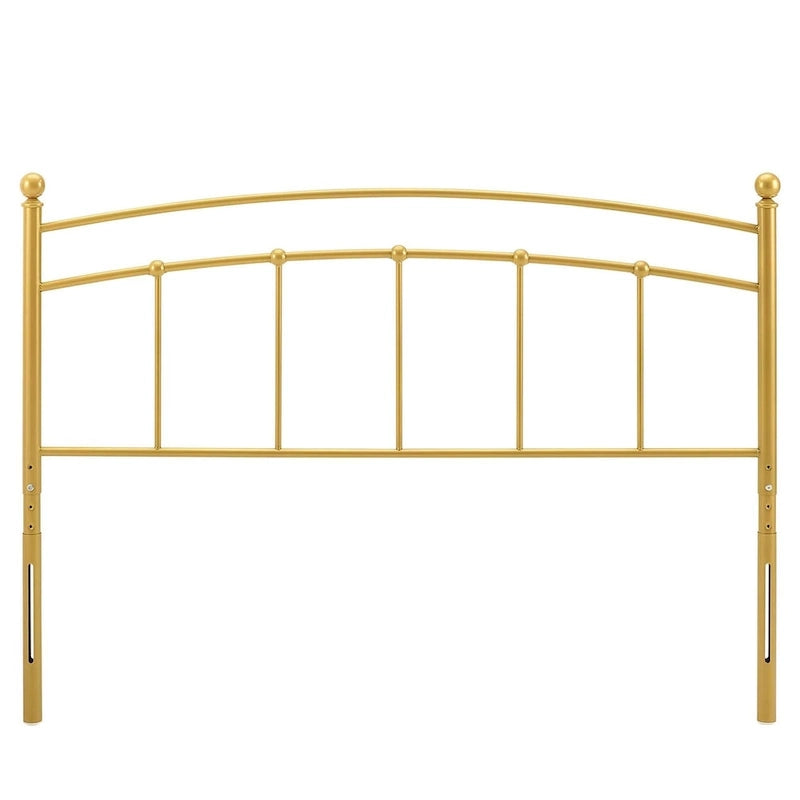 Tyler Arched King Size Gold Metal Headboard